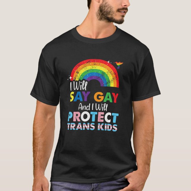Camiseta Gay De Florida Diré Gay Y Protegeré Trampa (Anverso)