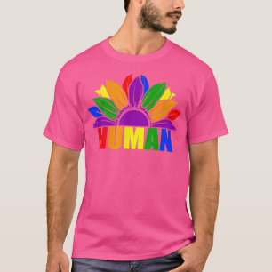 Camiseta Gay de la bandera LGBT del girasol humano