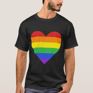 Camiseta Gay del mes del orgullo LGBT sutil arcoiris stripe
