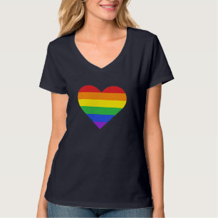 Camiseta Gay del mes del orgullo LGBT sutil arcoiris stripe
