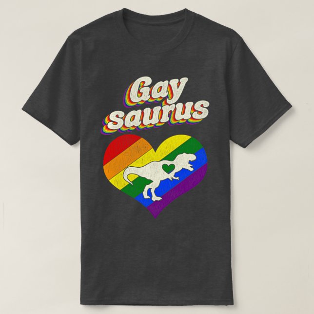 Camiseta Gay Dino Funny LGBT (Diseño del anverso)