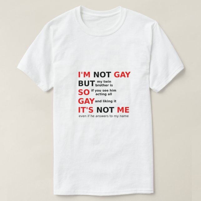 Camiseta Gay divertida LGBTQ Diciendo Gay Gift Idea Negro R (Diseño del anverso)