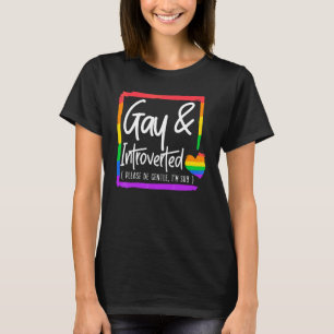 Camiseta Gay e introvertido, por favor sé amable, soy tímid