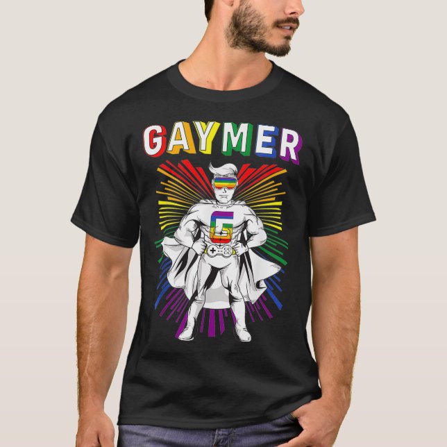 Camiseta Gay Gamer Gaming Gaymer Gayming LGBTQ Gay Mens Pri (Anverso)