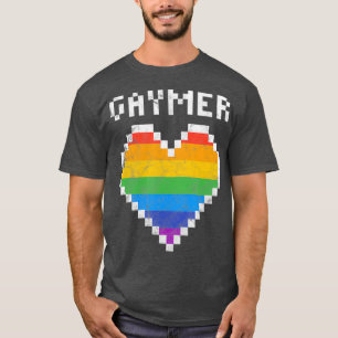 Camiseta Gay Gamer Gaming Heart Gaymer Lesbiana LGBT