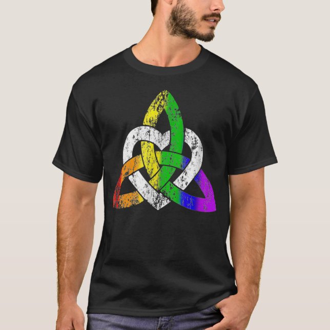 Camiseta Gay gay LGBTQ irlandés Celtic Knot trinity gay St  (Anverso)