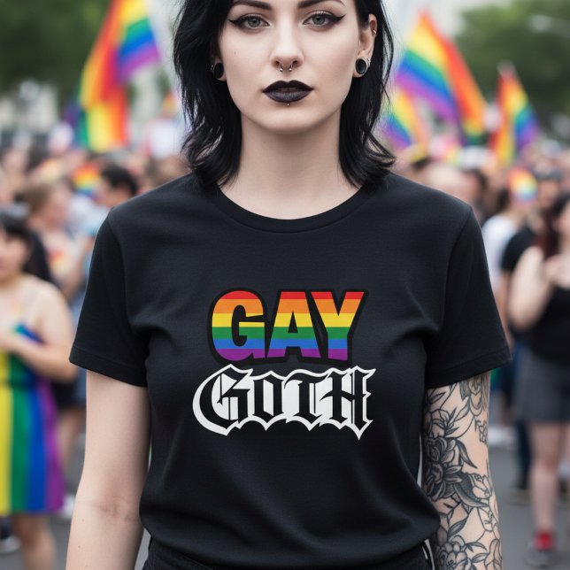 Camiseta Gay Gótico (Gay Goth T-Shirt by Ricaso. A great shirt for pride month or anytime. )