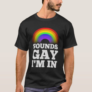 Camiseta Gay Gracioso S Para Hombres Orgullo Arcoiris Suena