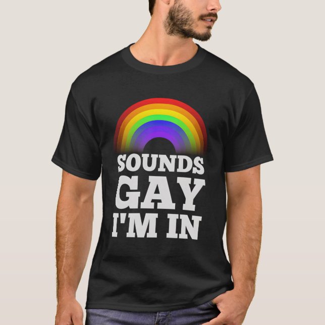 Camiseta Gay Gracioso S Para Hombres Orgullo Arcoiris Suena (Anverso)