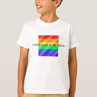 Camiseta gay (grande), AMO a ambas de mis mamas