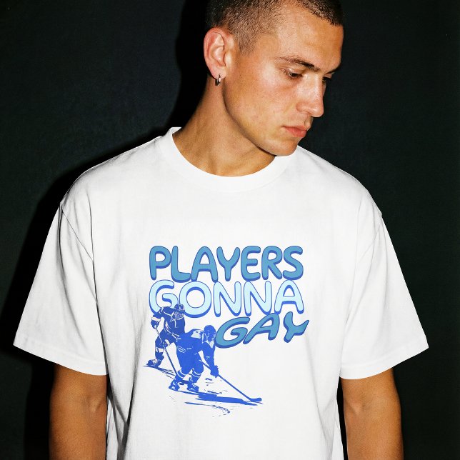 Camiseta Gay Hockey Show Players Gonna Gay Play Funny  (Subido por el creador)