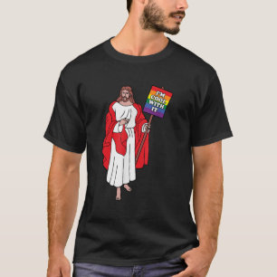 Camiseta Gay Jesus Dice Que Mi Guay Con Ella Gay Christian 
