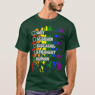 Camiseta Gay Lesbiana Bisexual Directo Orgullo Humano Géne