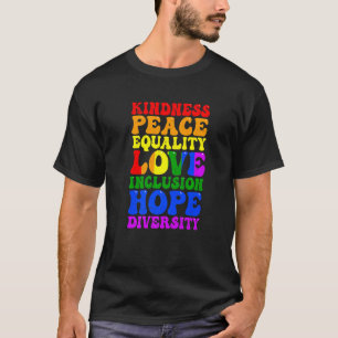 Camiseta Gay Lesbiana Derechos Lgbt Amabilidad Paz Amar Hum