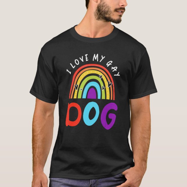 Camiseta Gay Lgbt Hombres Gay Bandera Del Orcoiris Amo A Mi (Anverso)