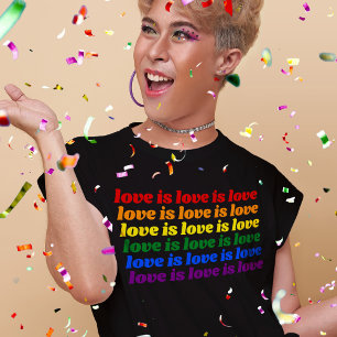 Camiseta Gay LGBT La bandera del orgullo arcoiris del amor