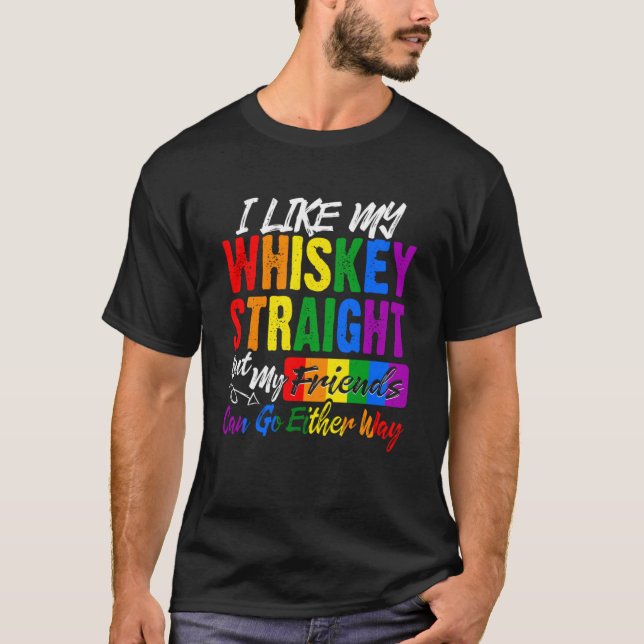 Camiseta Gay LGBTQ Como El Orgullo De Mis Amigos Directos P (Anverso)