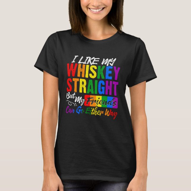 Camiseta Gay LGBTQ Como El Orgullo De Mis Amigos Directos P (Anverso)