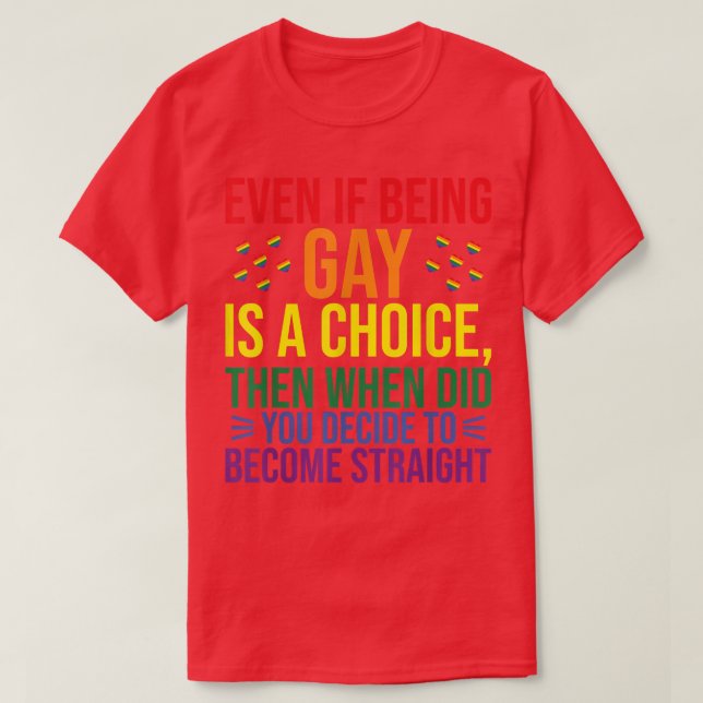 Camiseta Gay LGBTQAI+ Orgullo gay Bandera Arcoiris Mes de O (Diseño del anverso)