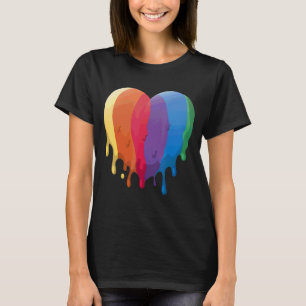 Camiseta Gay Love Rainbow Heart Lgbt Gay Pride Conciencia
