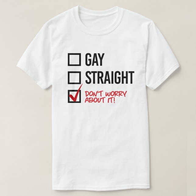 Camiseta ¿Gay o directo? (Diseño del anverso)