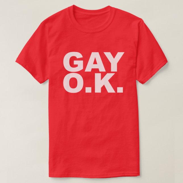 CAMISETA GAY O.K. A OKAY (Diseño del anverso)