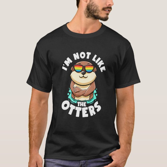 Camiseta Gay Otter no quiere más mar del orgullo gay LGBTQ (Anverso)