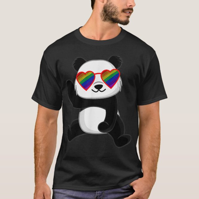 Camiseta Gay Panda Queer Pride Studs LGBTQ Adolescentes Rai (Anverso)