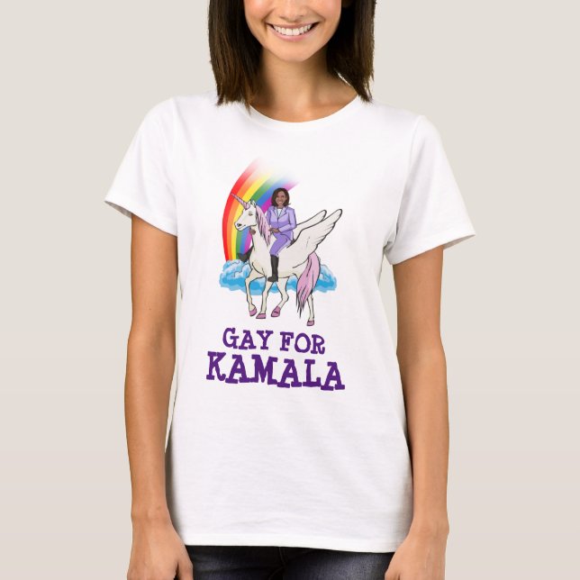 CAMISETA GAY PARA KAMALA BUMPER STICKER (Anverso)