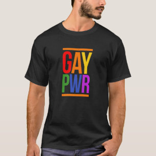 Camiseta Gay Power Pwr Lgbt Bisexual Orgullo gay Mes