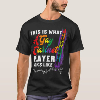 Camiseta Gay Pride Clarinet Jugador Instrumental