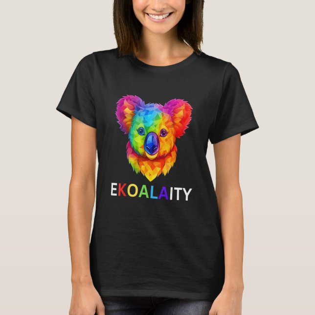 Camiseta Gay Pride EKOALAITY Koala 2023 Pride Flag (Anverso)