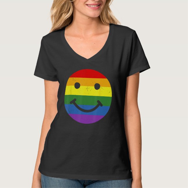 Camiseta Gay Pride Equality LGBTQ Smile (Anverso)