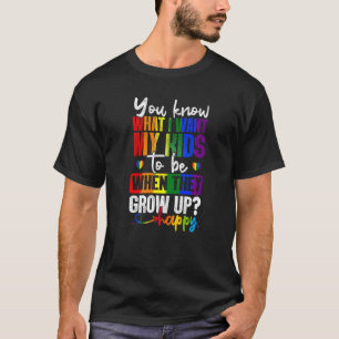 Camiseta Gay Pride Lgbt Awareness Parents Mom Dad Rainbow L