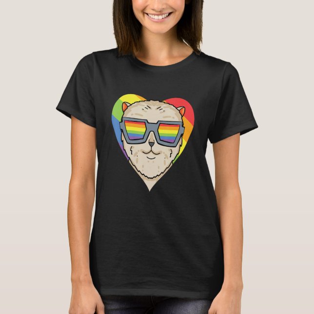 Camiseta Gay Pride LGBT Rainbow - Dog Breed Pomeranian - LG (Anverso)