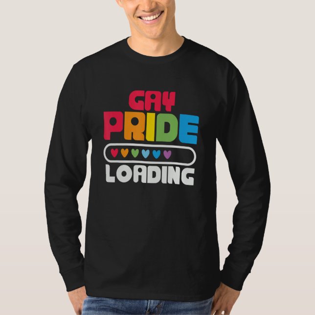 Camiseta Gay Pride Loading  LGBTQ Pride Month Equality (Anverso)