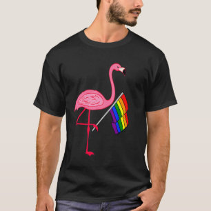 Camiseta Gay Pride Pink Flamingo Lgbt Pride Month