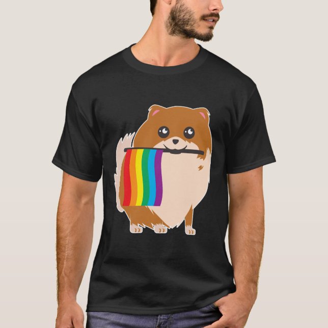 Camiseta Gay Pride Pomeranian (Anverso)