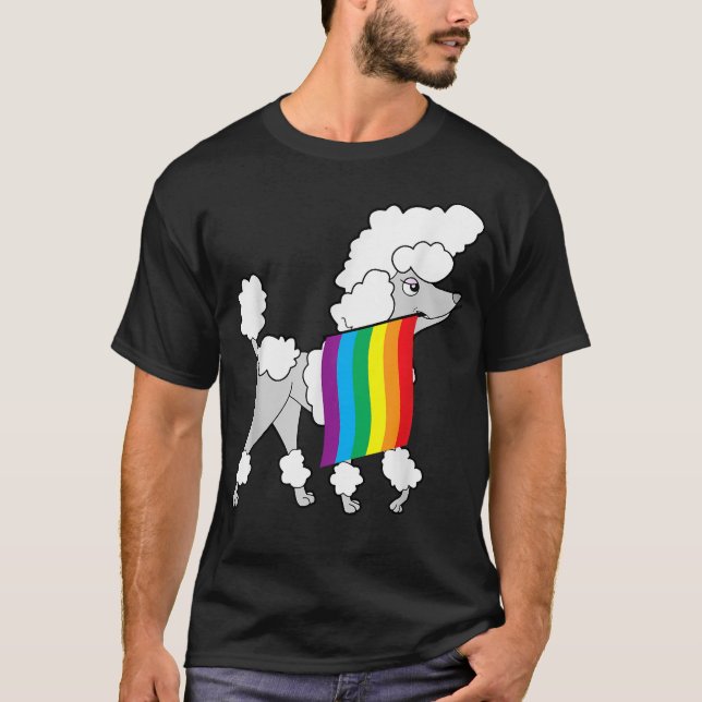 Camiseta Gay Pride Poodle  (Anverso)