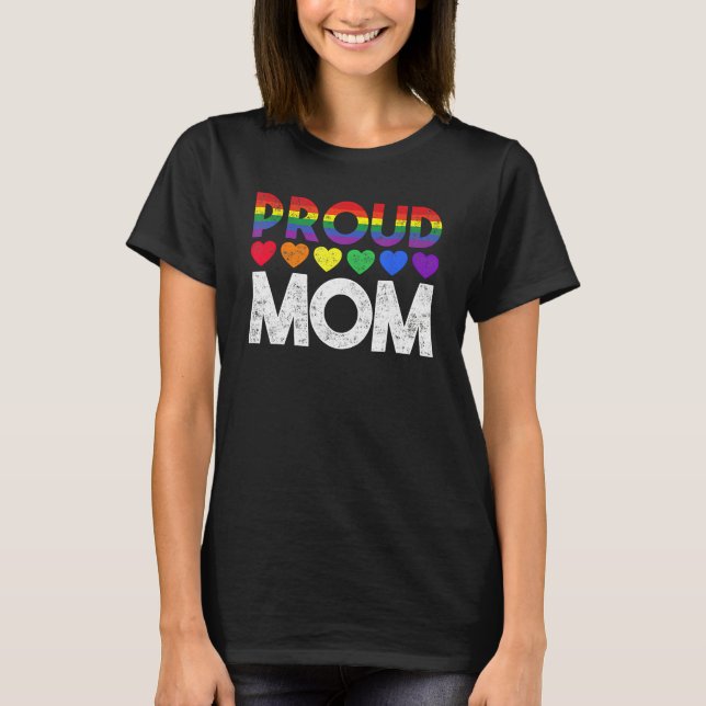 Camiseta Gay Pride Proud Mom LGBT Parent Proud Month for Wo (Anverso)