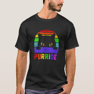 Camiseta Gay Pride Purride Gato Para Mujeres Hombres Lgb Pa