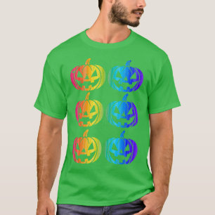 Camiseta Gay Pride Rainbow Happy Halloween Pumpkin Jack O L