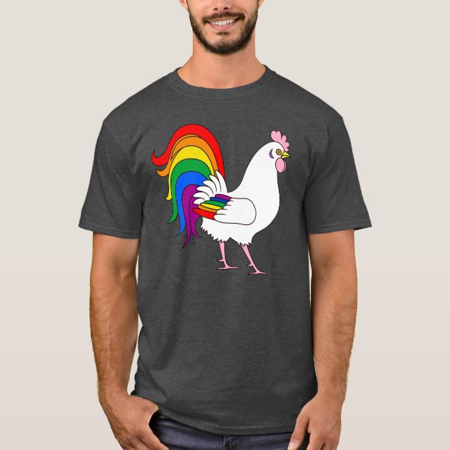 Camiseta Gay Pride Rooster (Anverso)