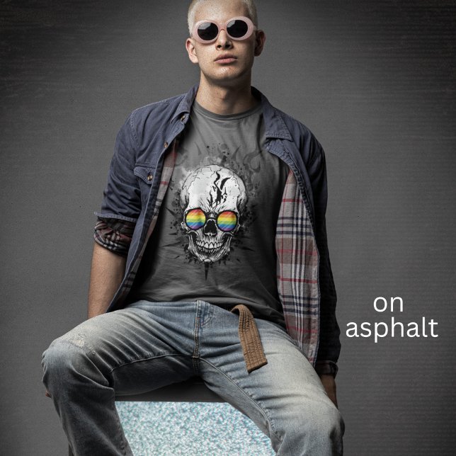 Camiseta Gay Pride Skull Rainbow Sungafas Skunge (Subido por el creador)