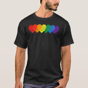 Camiseta Gay Rainbow Pride bandera cardíaca Lgbtq Equality 