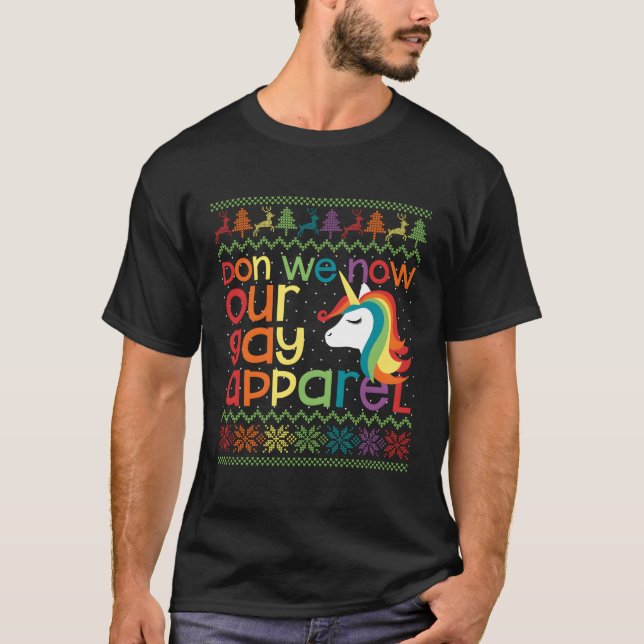 Camiseta Gay Rainbow Unicorn No Somos Nuestros Gays (Anverso)