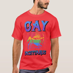 Camiseta Gay Sagittarius Zodiac Rótulo Cumpleaños Horoscope