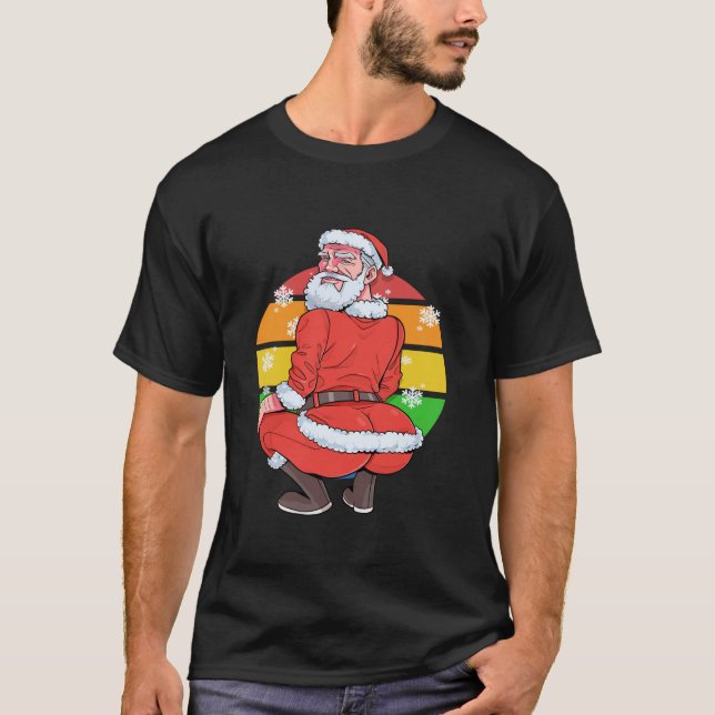 Camiseta Gay Santa Claus barba Navidades LGBTQ navidad twer (Anverso)