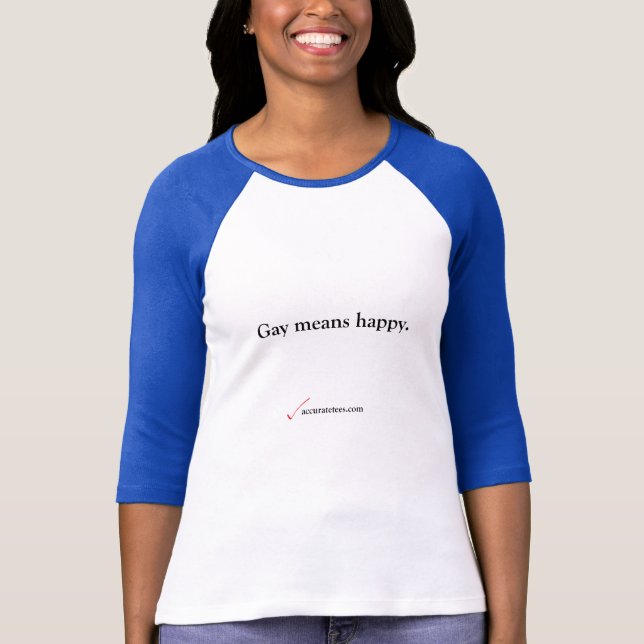 Camiseta Gay Significa Happy Tee (Anverso)