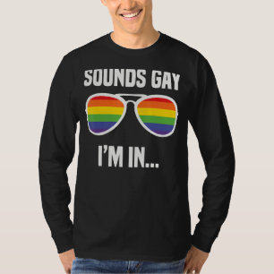 Camiseta Gay sonoro Estoy en Gafas Arcoiris Bandera Lgbt Ga